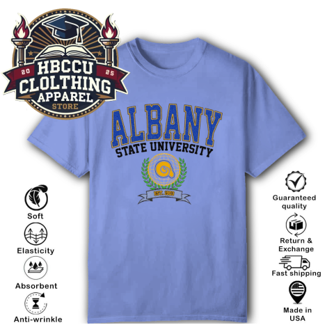 Albany State University ASU HBCU T-Shirt z7m3 albany state university asu hbcu classic t shirt 2 front violet HBCU Clothing Apparel