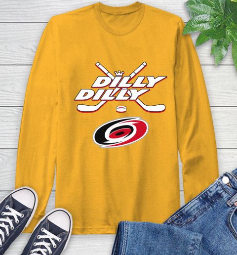 NHL Carolina Hurricanes Dilly Dilly Hockey Sports Long Sleeve T-Shirt 3