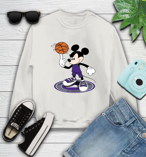 NBA Basketball Sacramento Kings Cheerful Mickey Disney Shirt Sweatshirt 12