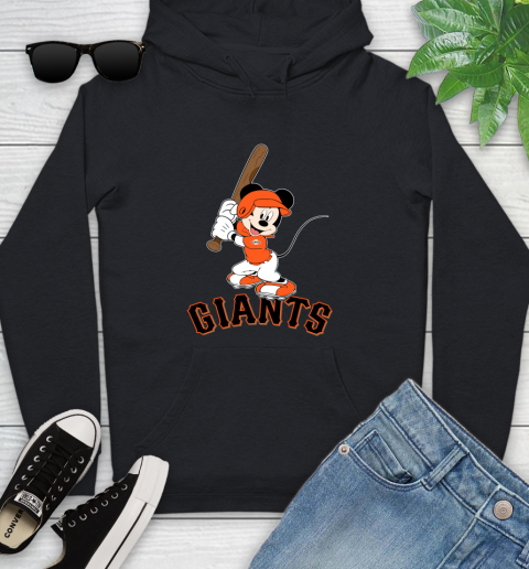 MLB Baseball San Francisco Giants Cheerful Mickey Mouse Shirt Youth Hoodie