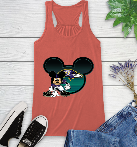 NFL Baltimore Ravens Mickey Mouse Disney Football T Shirt Racerback Tank 4