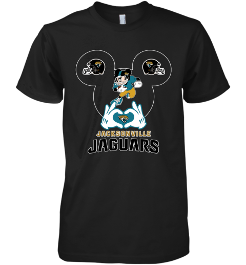 I Love The Jaguars Mickey Mouse Jacksonville Jaguars Premium Men's T-Shirt