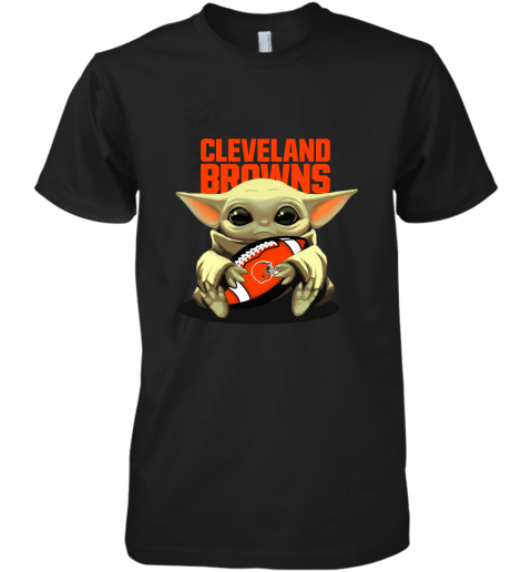 Baby Yoda Loves The Cleveland Browns Star Wars NFL Premium Men's T-Shirt