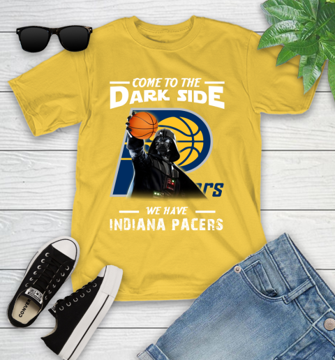 NBA Come To The Dark Side We Have Indiana Pacers Star Wars Darth Vader Basketball Youth T-Shirt 10