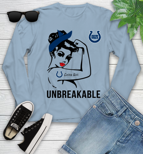 NFL Indianapolis Colts Girl Unbreakable Football Sports Youth Long Sleeve 6