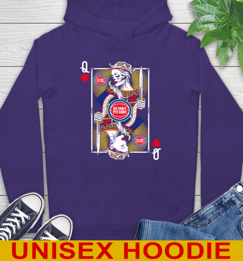 NBA Basketball Detroit Pistons The Queen Of Hearts Card Shirt Hoodie 5