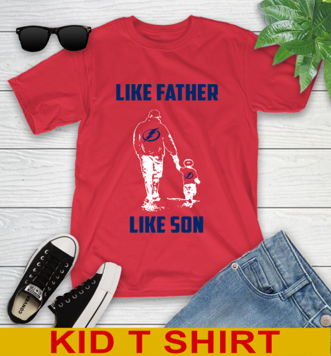 Tampa Bay Lightning NHL Hockey Like Father Like Son Sports Youth T-Shirt - Image 12