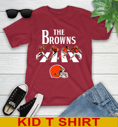 NFL Football Cleveland Browns The Beatles Rock Band Shirt Youth T-Shirt 12