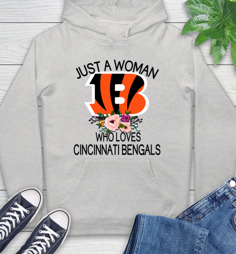 NFL Just A Woman Who Loves Cincinnati Bengals Football Sports Hoodie