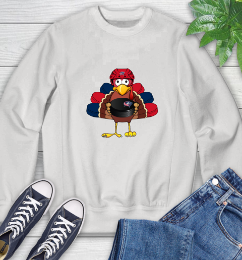 Columbus Blue Jackets Turkey Thanksgiving Day Sweatshirt