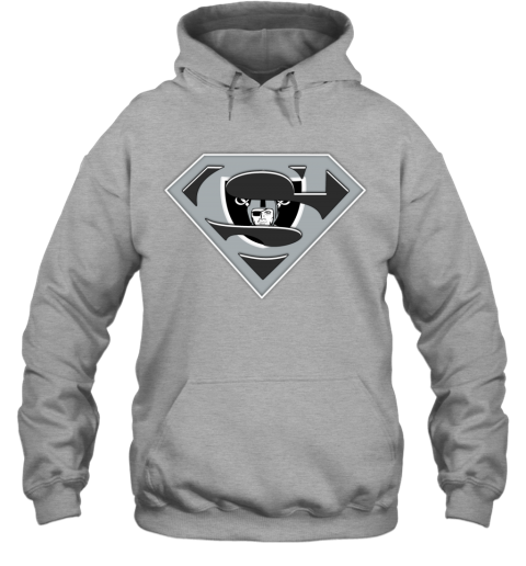 Oakland Raiders NFL LOGO Superman r6xv oakland raiders nfl logo superman hoodie 23 front sport grey