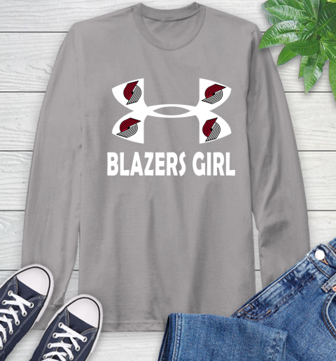 NBA Portland Trail Blazers Girl Under Armour Basketball Sports Long Sleeve T-Shirt 6