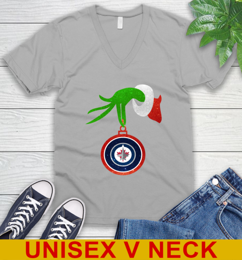 Vegas Golden Knights Grinch Merry Christmas NHL Hockey V-Neck T-Shirt 4