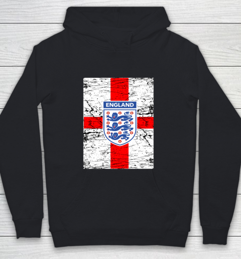 Three Lions On A Shirt European Football England Flag Football Euro Youth Hoodie