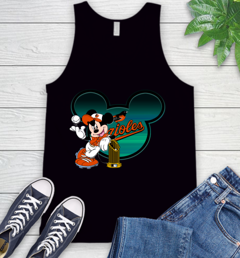 MLB Baltimore Orioles The Commissioner's Trophy Mickey Mouse Disney Tank Top 2