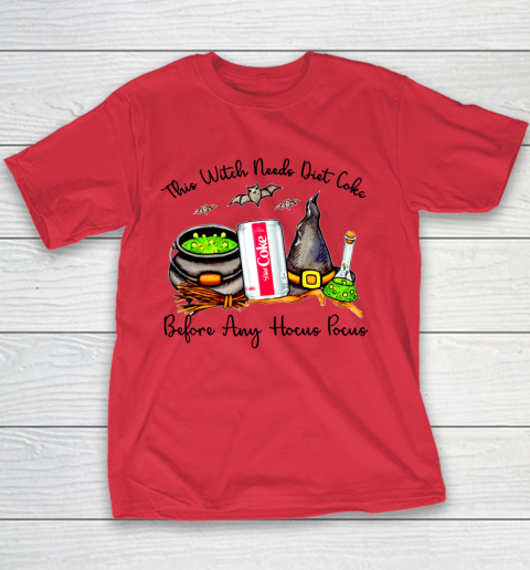 Hocus Pocus Halloween  This Witch Need Diet Coke Youth T-Shirt 6
