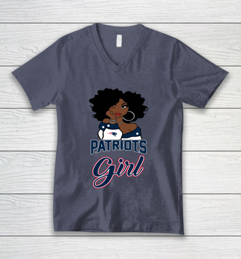 New England Patriots Girl NFL V-Neck T-Shirt 8