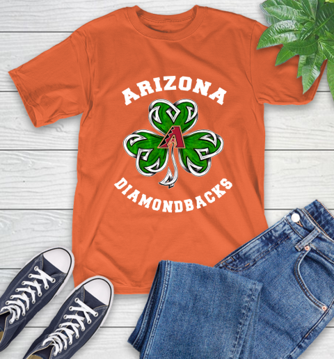 MLB Arizona Diamondbacks Three Leaf Clover St Patrick's Day Baseball Sports T-Shirt 4