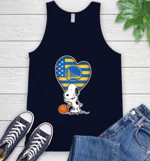 Golden State Warriors NBA Basketball The Peanuts Movie Adorable Snoopy Tank Top 3