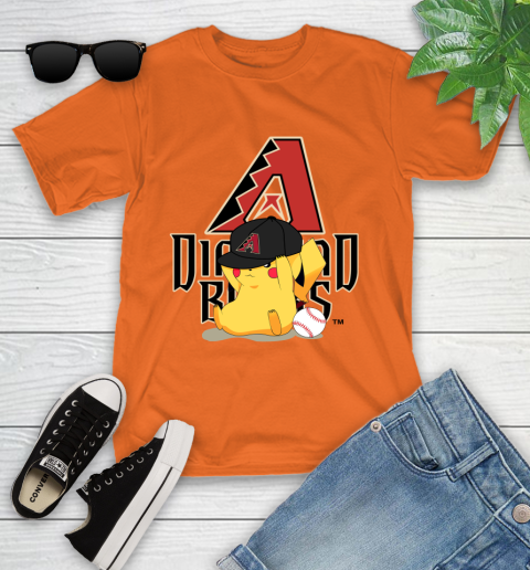 MLB Pikachu Baseball Sports Arizona Diamondbacks Youth T-Shirt 7