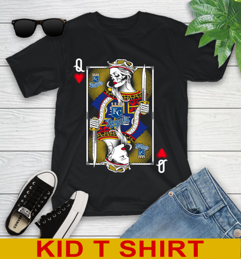 MLB Baseball Kansas City Royals The Queen Of Hearts Card Shirt Youth T-Shirt