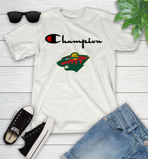 NHL Hockey Minnesota Wild Champion Shirt Youth T-Shirt