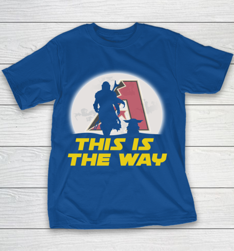 Arizona Diamondbacks MLB Baseball Star Wars Yoda And Mandalorian This Is The Way Youth T-Shirt 6