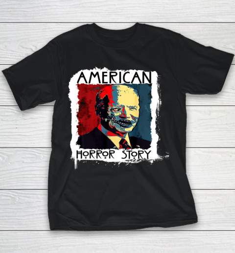 Biden Horror American Zombie Story Halloween Retro Vintage Anti Biden Youth T-Shirt