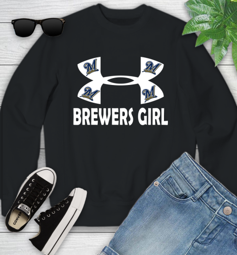 MLB Milwaukee Brewers Under Armour Baseball Sports Youth Sweatshirt