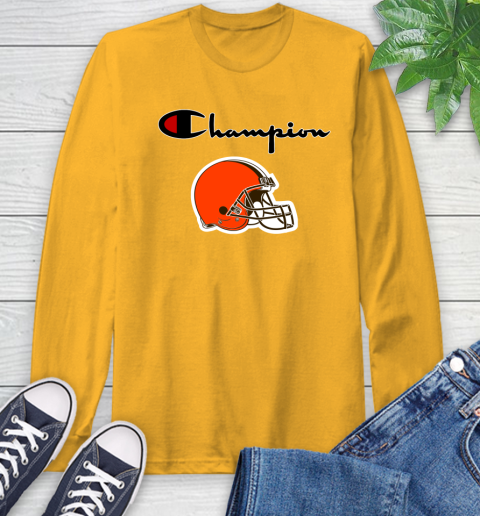 NFL Football Cleveland Browns Champion Shirt Long Sleeve T-Shirt 2