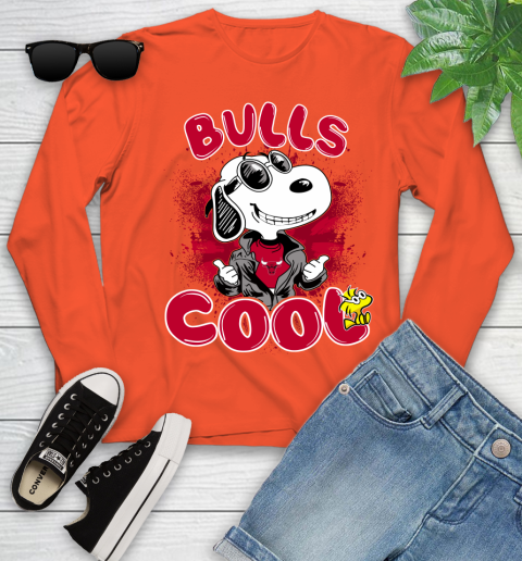 NBA Basketball Chicago Bulls Cool Snoopy Shirt Youth Long Sleeve 3