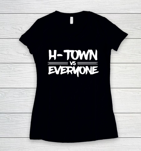 H Town VS Everyone Shirt Women's V-Neck T-Shirt