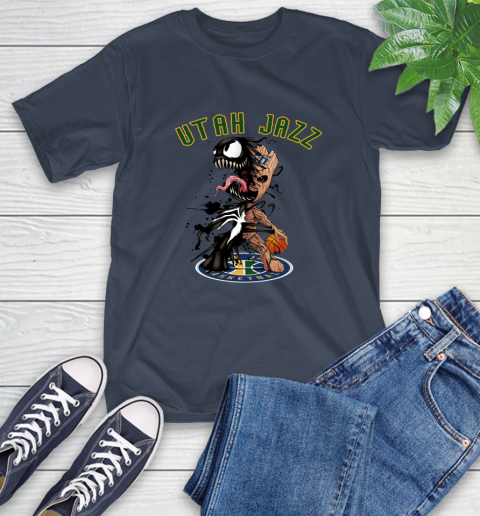 NBA Utah Jazz Basketball Venom Groot Guardians Of The Galaxy T-Shirt 4