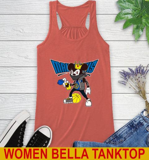 Dallas Mavericks NBA Basketball Mickey Peace Sign Sports Racerback Tank 4