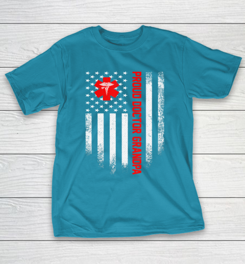 GrandFather gift shirt Vintage USA American Flag Proud Doctor Grandpa Distressed T Shirt T-Shirt 7