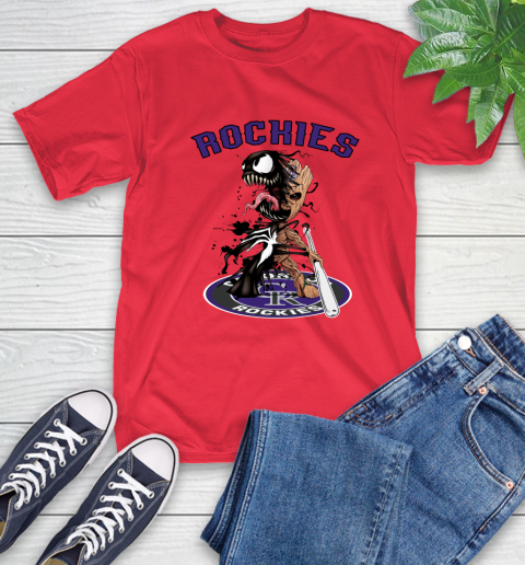 MLB Colorado Rockies Baseball Venom Groot Guardians Of The Galaxy T-Shirt 10