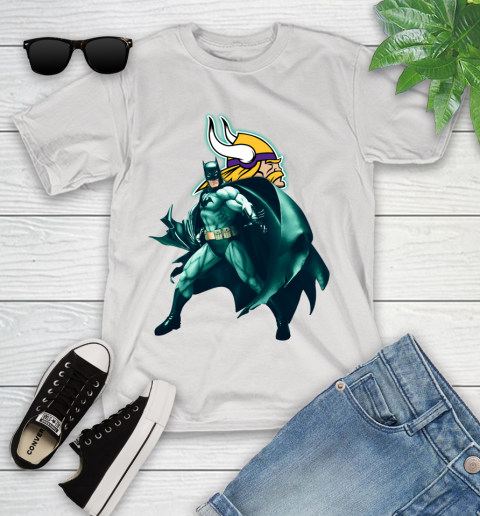 NFL Batman Football Sports Minnesota Vikings Youth T-Shirt