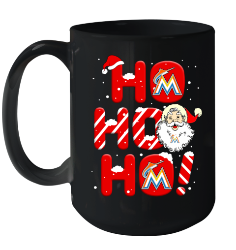 Miami Marlins MLB Baseball Ho Ho Ho Santa Claus Merry Christmas Shirt Ceramic Mug 15oz
