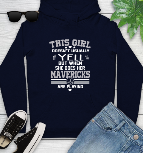 Dallas Mavericks NBA Basketball I Yell When My Team Is Playing Youth Hoodie 3