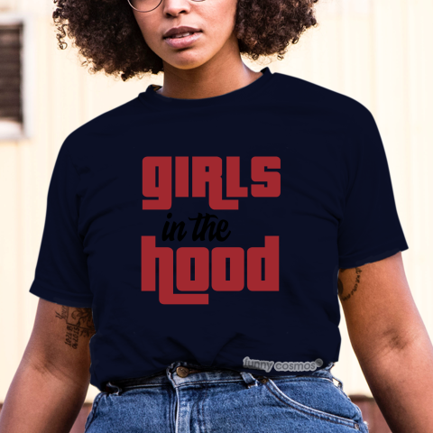 Jordan 1 Bred Toe Matching Sneaker Tshirt For Woman For Girl Girls in the Hood White Jordan Shirt