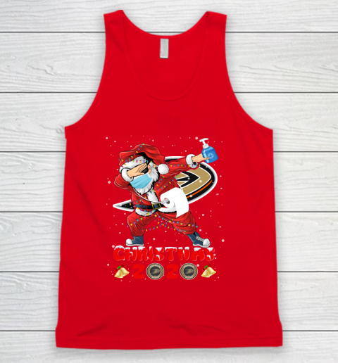 Anaheim Ducks Funny Santa Claus Dabbing Christmas 2020 NHL Tank Top 5
