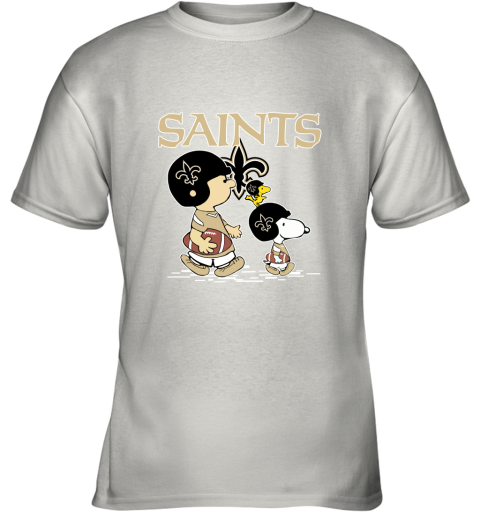 New Orleans Saints Let's Play Football Together Snoopy NFL Youth T-Shirt