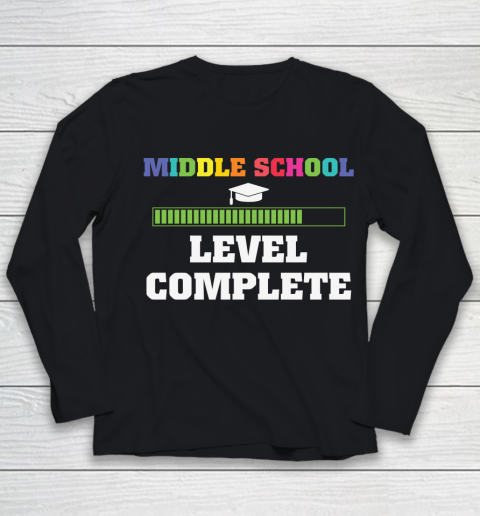 Back To School Shirt Middle School level complete Youth Long Sleeve