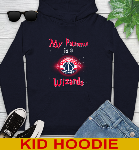 NBA Basketball Harry Potter My Patronus Is A Washington Wizards Youth Hoodie 3