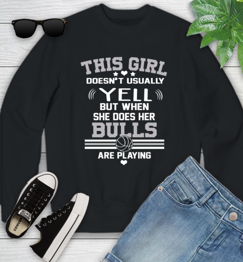 Chicago Bulls NBA Basketball I Yell When My Team Is Playing Youth Sweatshirt