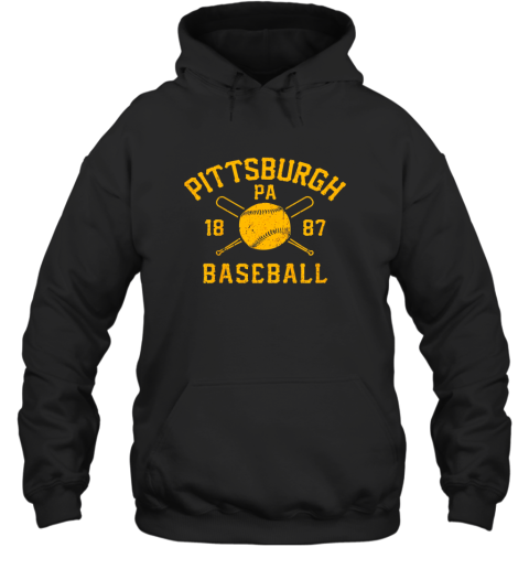 Vintage Pittsburgh Baseball Pennsylvania Pirate Retro Gift Hoodie