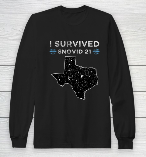 I Survived Winter Snow Storm 2021 Icy Freezing Weather Long Sleeve T-Shirt