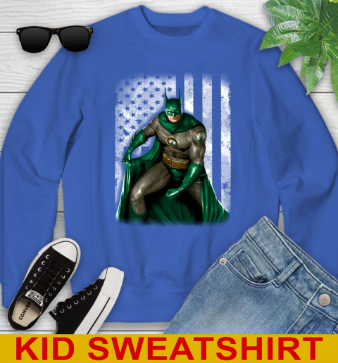 Boston Celtics NBA Basketball Batman DC American Flag Shirt Youth Sweatshirt 6