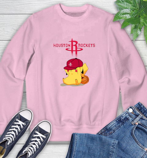 NBA Pikachu Basketball Sports Houston Rockets Sweatshirt 9