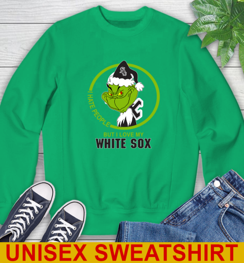 Chicago White Sox MLB Grinch I Hate People But I Love My Favorite Baseball Team 30